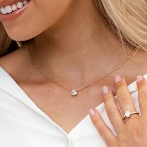 Pavoi 1.5 carat Cubic Zirconia Solitaire pendant necklace